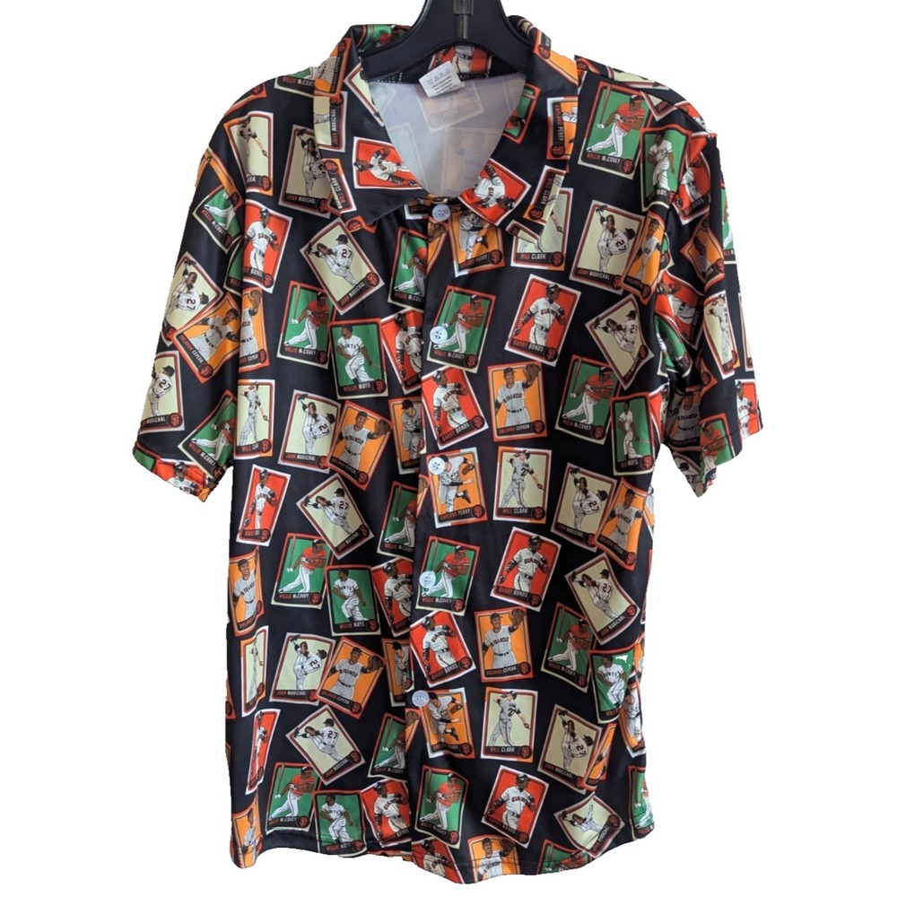 San Francisco Giants Hawaiian‎ Short Sleeve Button Down Shirt Mens Medium MLB
